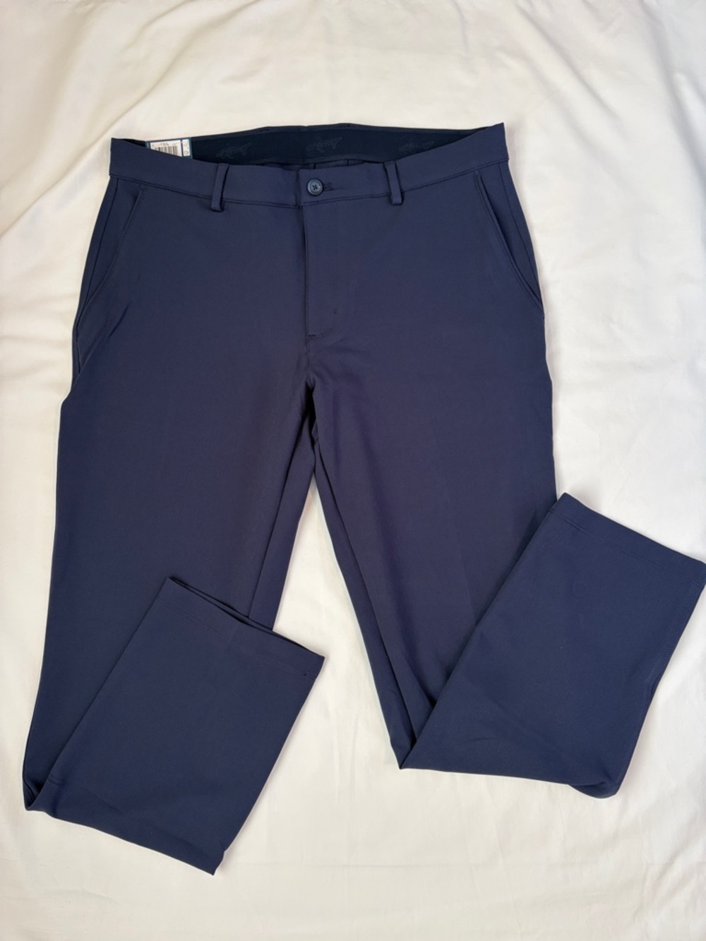 NWT Greg Norman Shark Golf Pants Men’s 34x30 Navy Blue Textured Performance